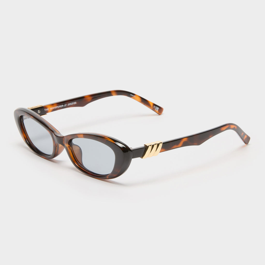 The Whisperer Dark Tort Female Cat-Eye Sunglasses | Le Specs display picture 3
