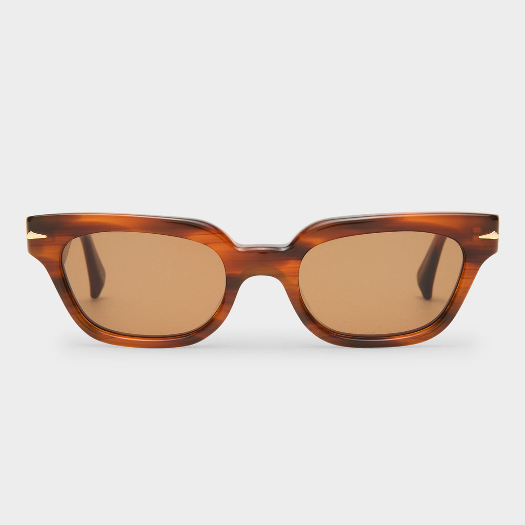 Numero Tres Teak Female D-Frame Sunglasses | Le Specs