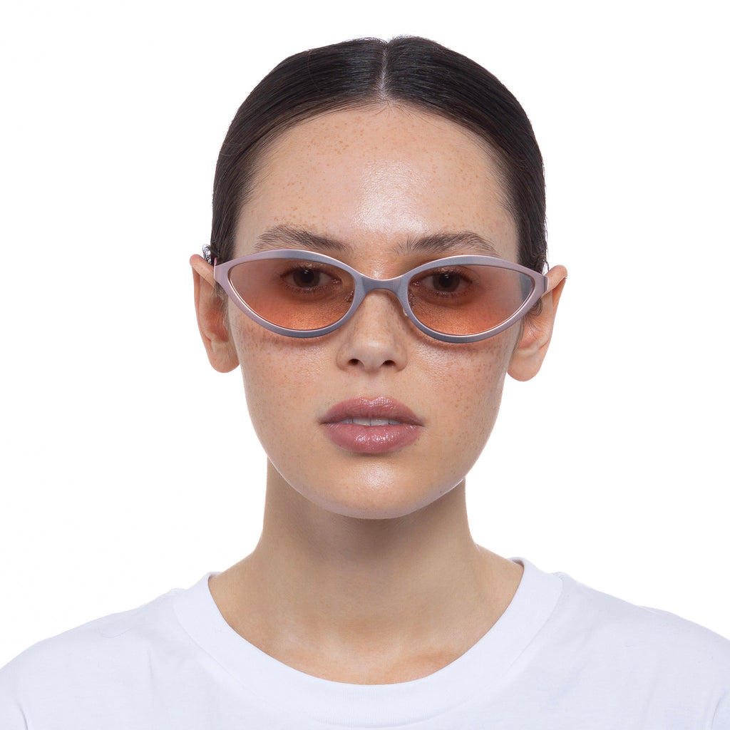 Rare le specs futuristic sunglasses Spaceman Galactic Magenta Uni-Sex Wrap Sunglasses | Le Specs main image 4