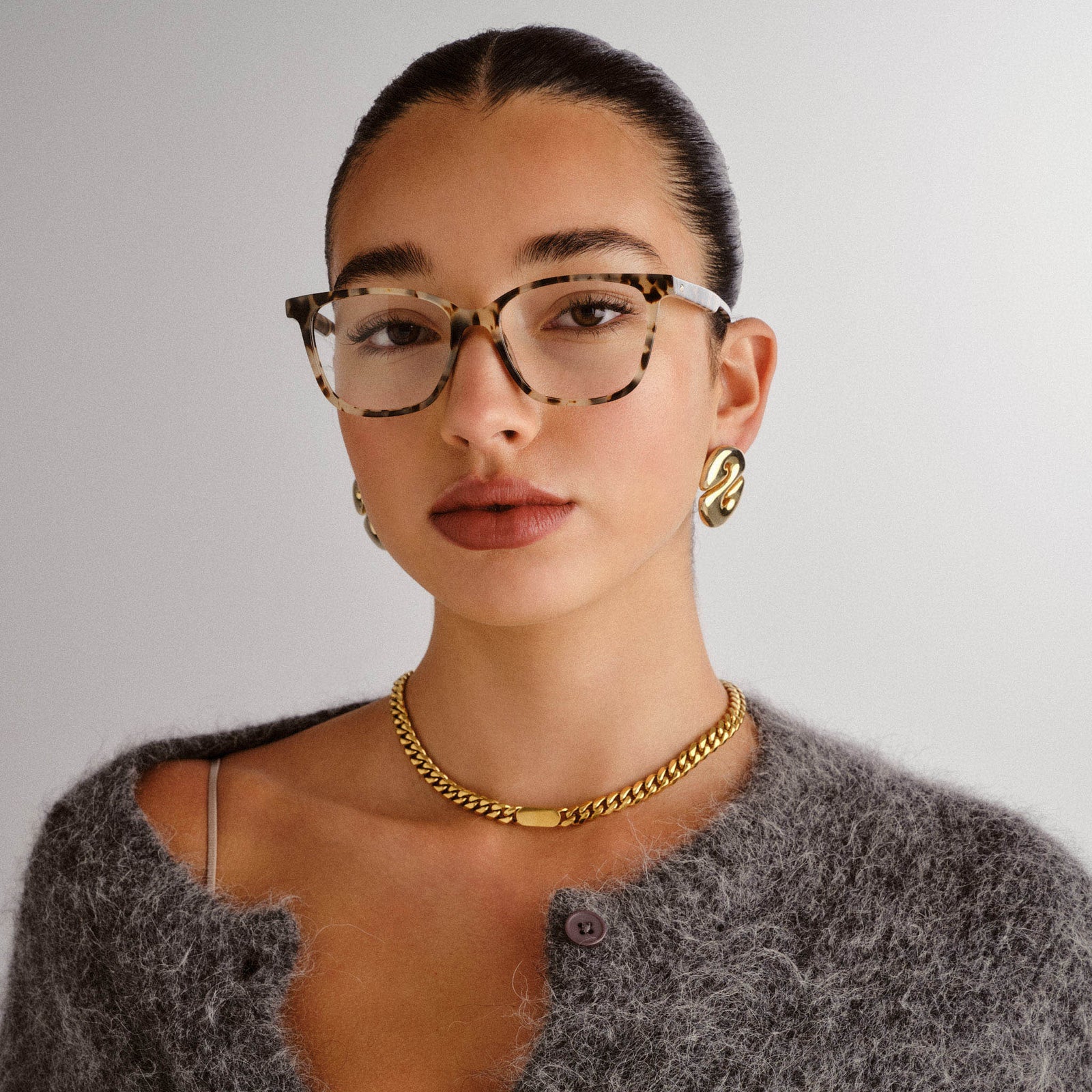Audacious Dalmatian Tort Female Square Optical Frames | Le Specs