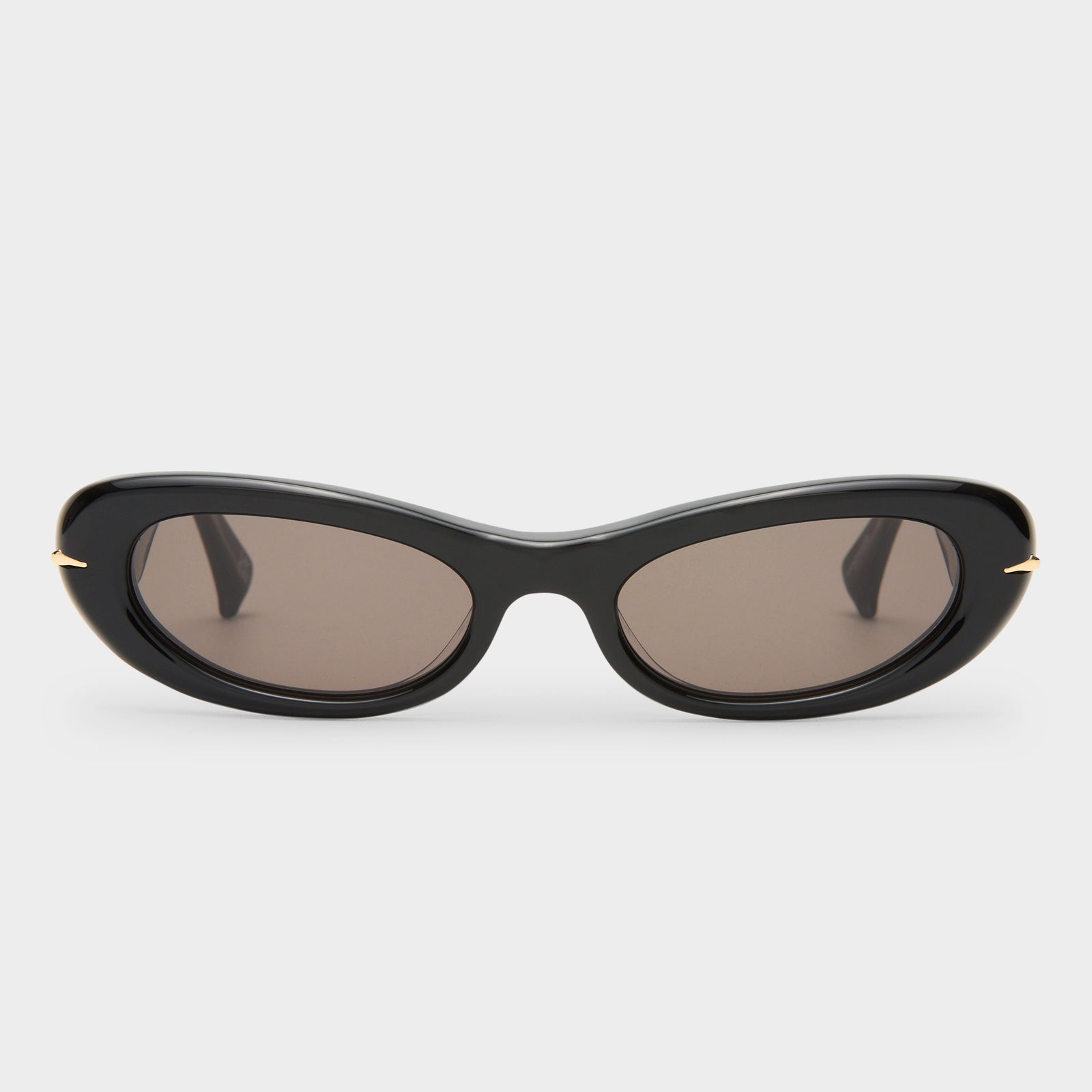 Numero Uno Obsidian Black Female Oval Sunglasses | Le Specs