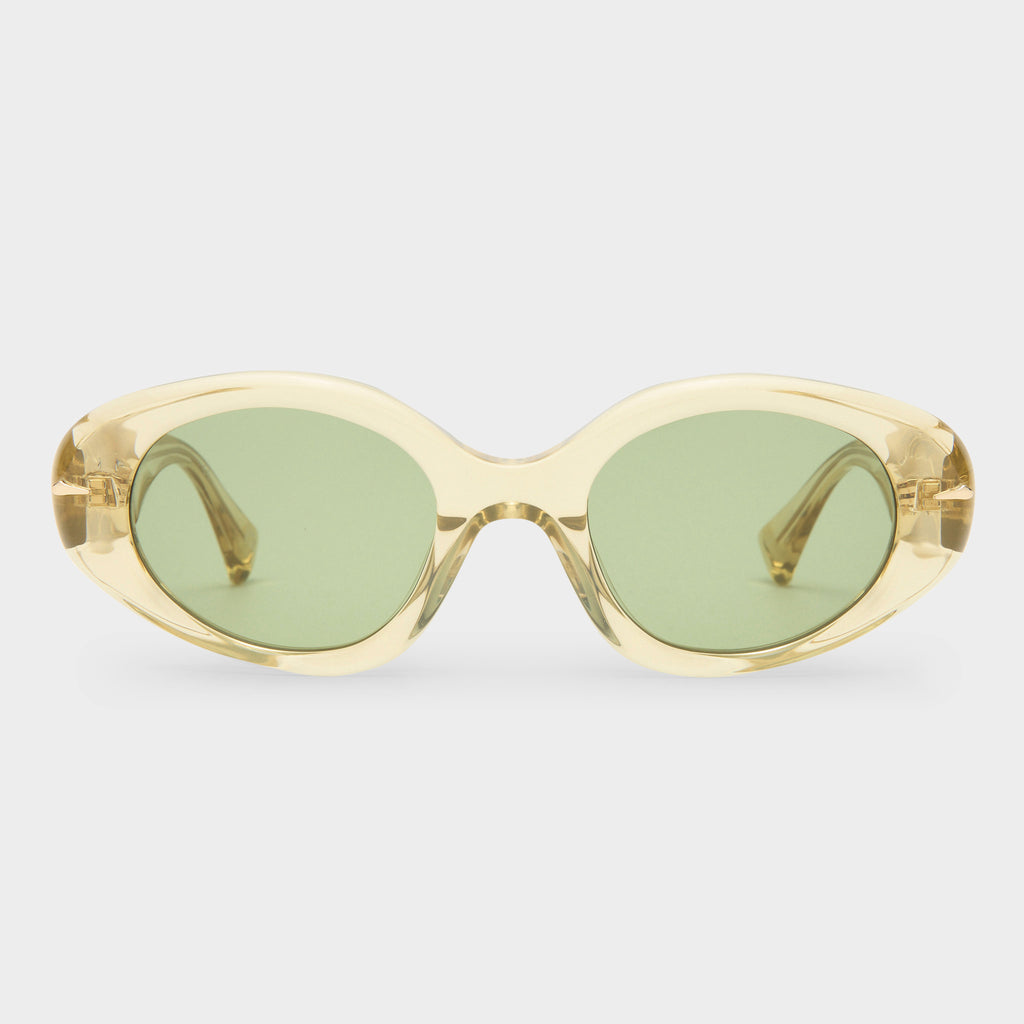 Numero Dos Sage Female Oval Sunglasses | Le Specs