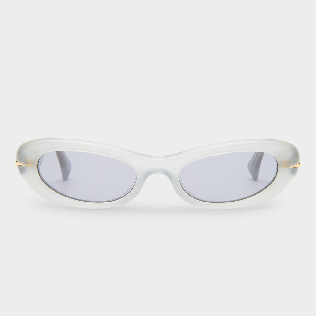 Le Specs Numero Uno Oval Sunglasses In Citron New Numero Uno Citron Female Oval Sunglasses | Le Specs main image 4