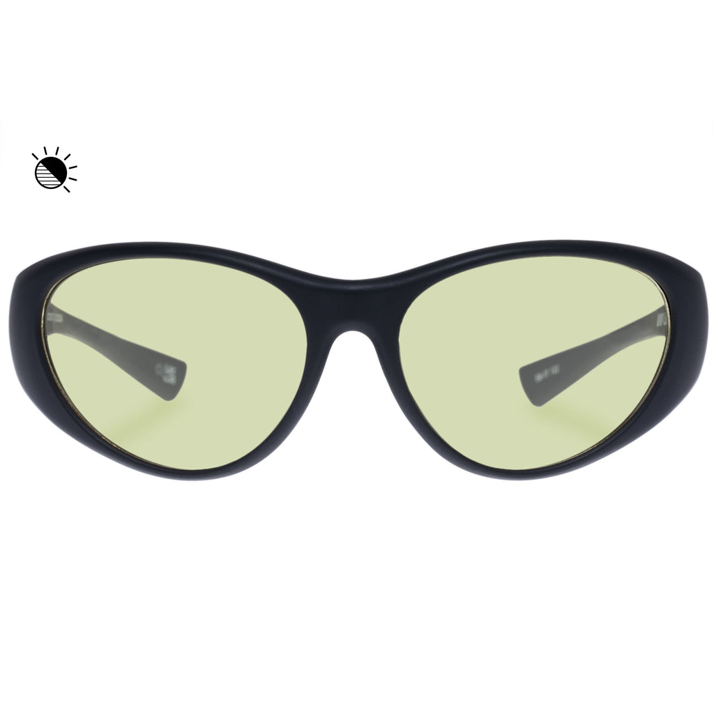 Dotcom Transition Lenses Matte Black Uni-sex Wrap Sunglasses