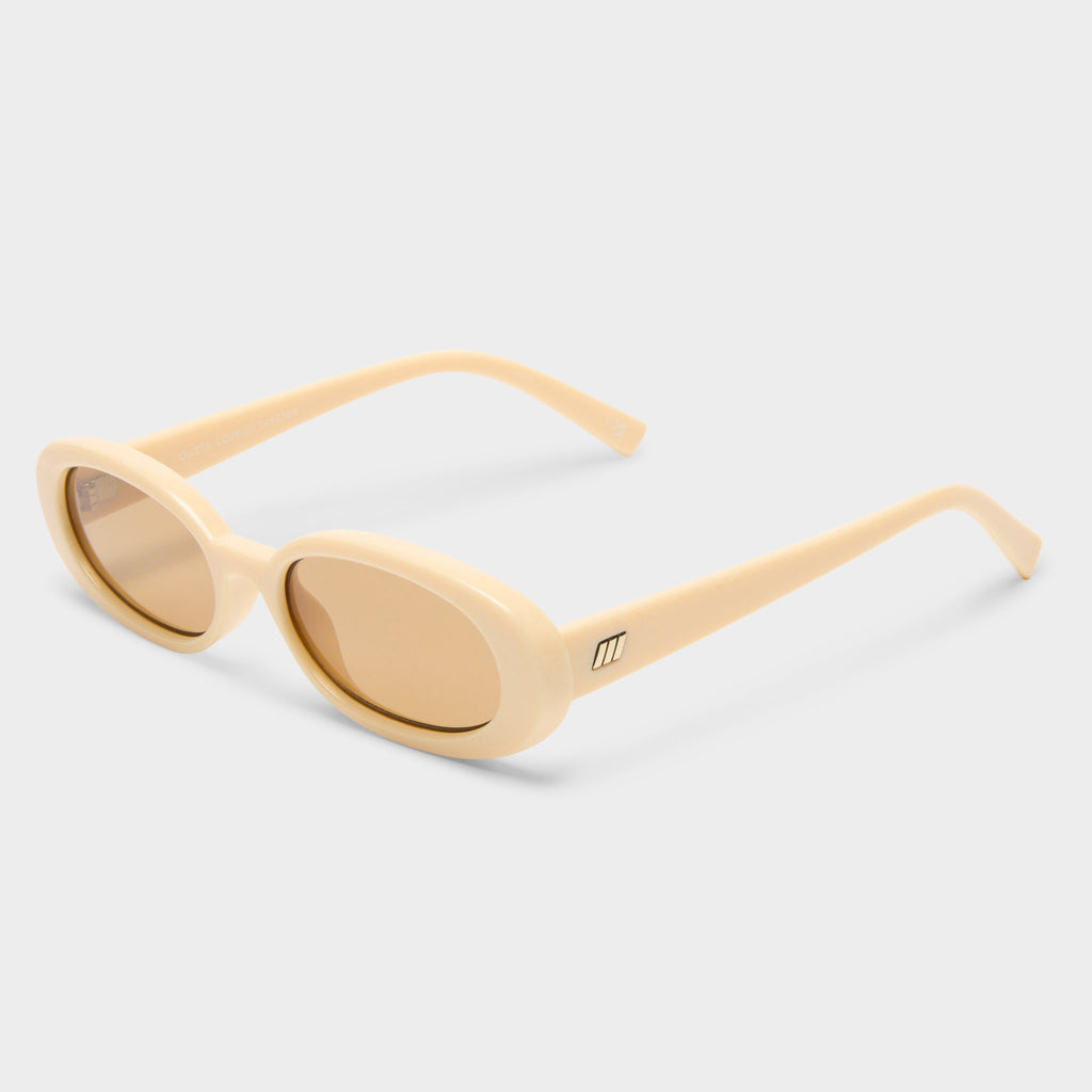 Outta Love Ecru Female Oval Sunglasses | Le Specs