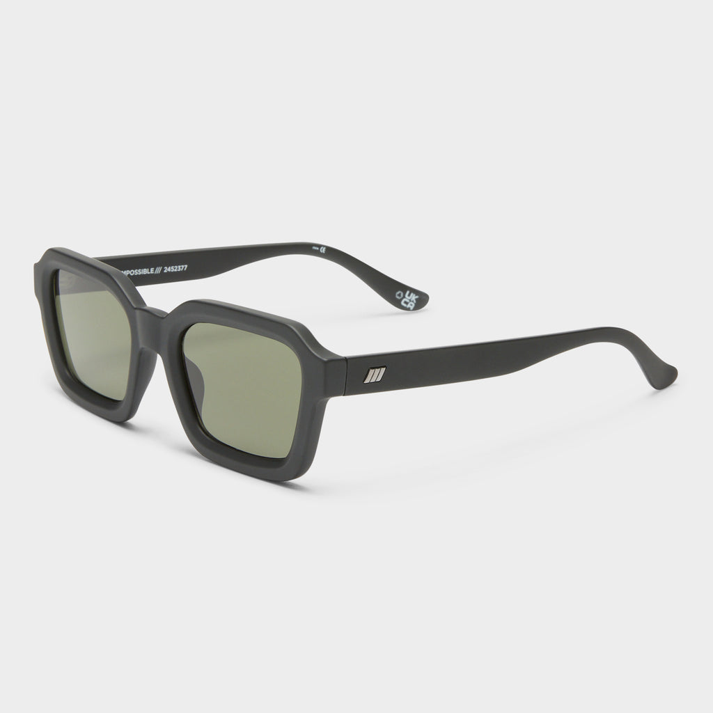 Le Specs Impossible サングラス Impossible Matte Black Uni-Sex Square Sunglasses | Le Specs