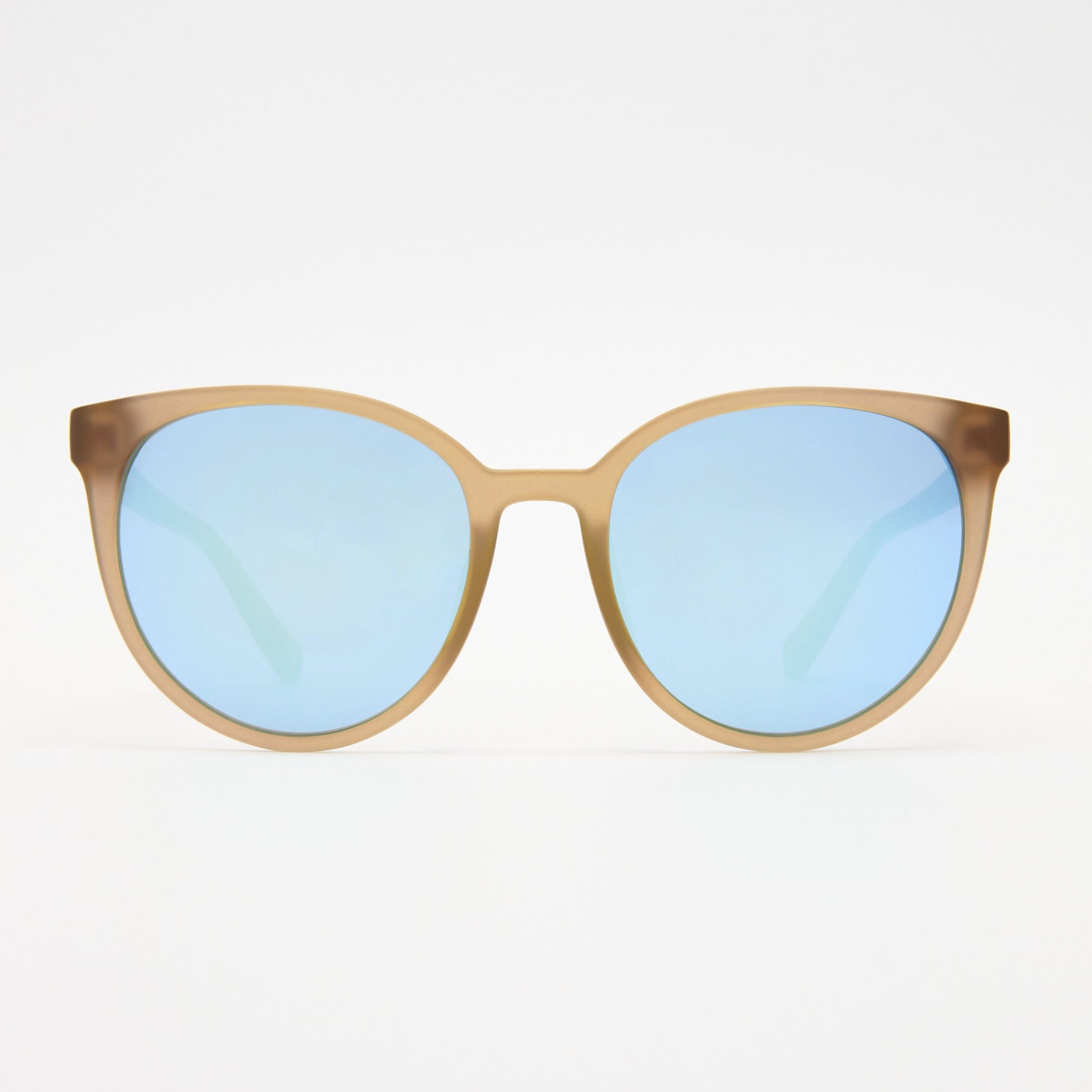 Armada Matte Stone Female Round Sunglasses | Le Specs