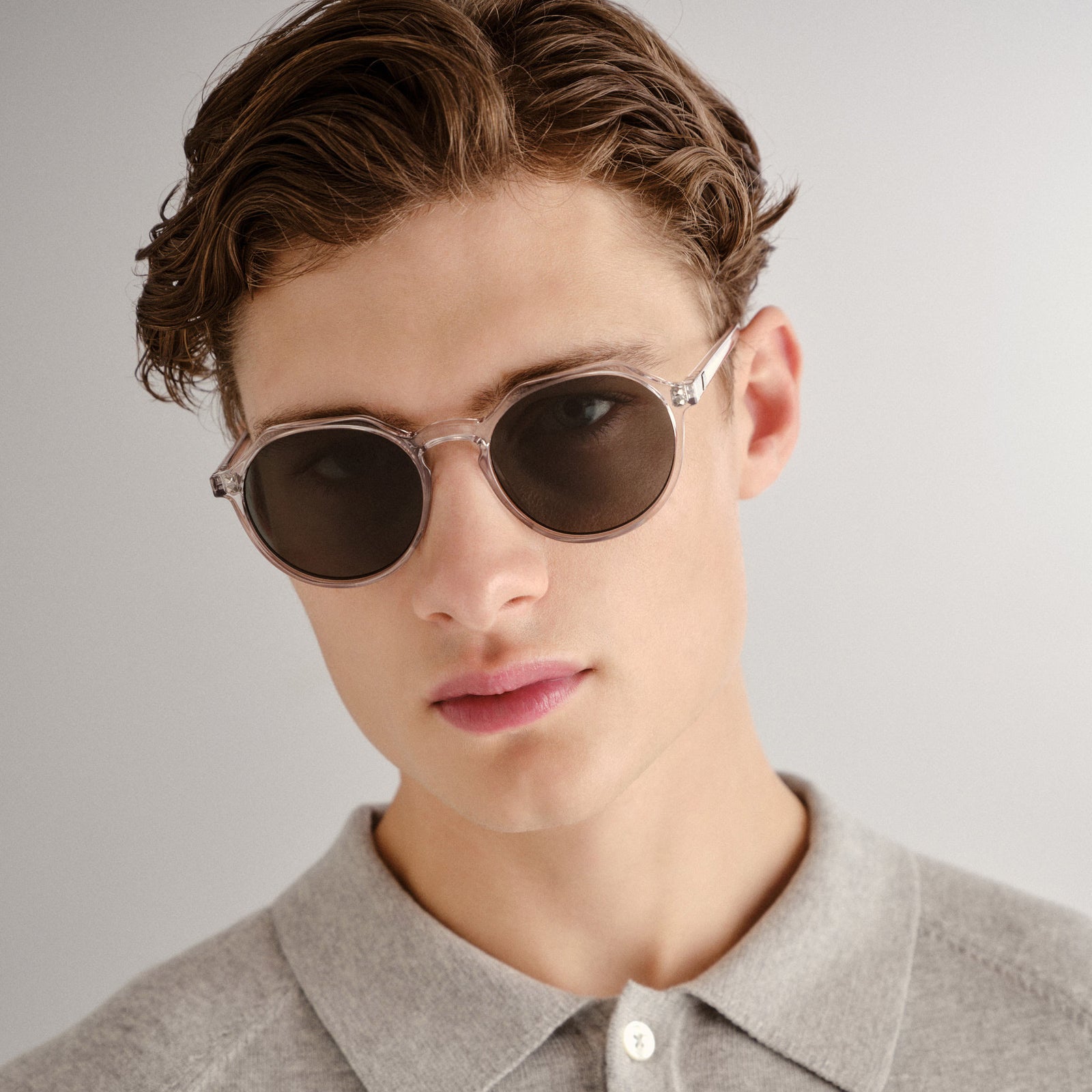 Speed Of Night Clear Shadow Uni-Sex Round Sunglasses | Le Specs