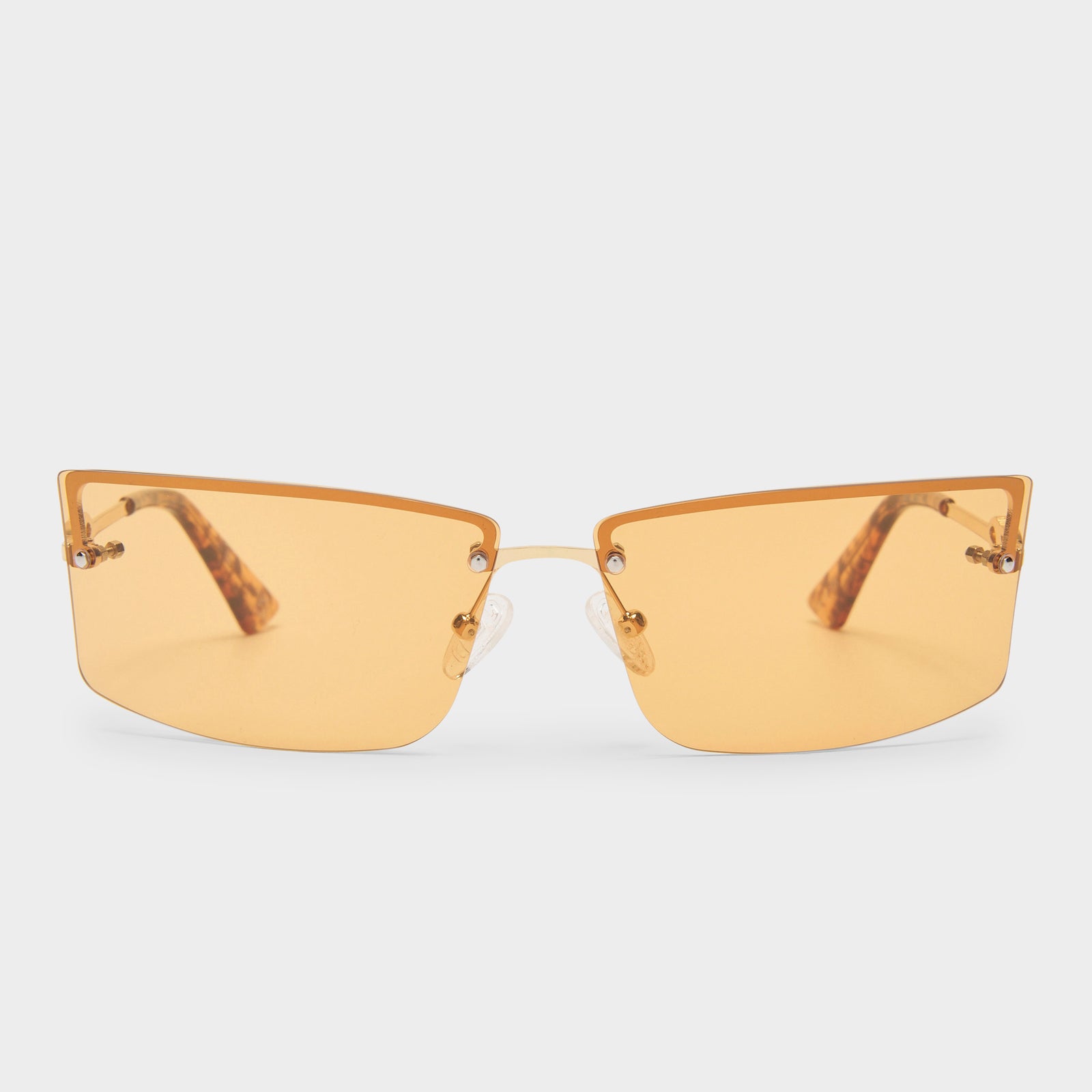 Alien Bright Gold Uni-Sex Rectangle Sunglasses | Le Specs