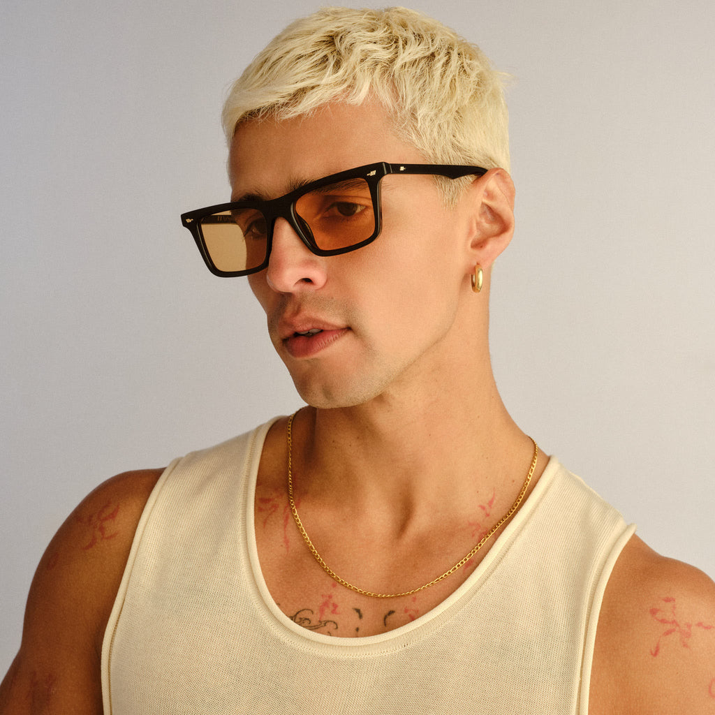 Broski Black Male D-Frame Sunglasses | Le Specs