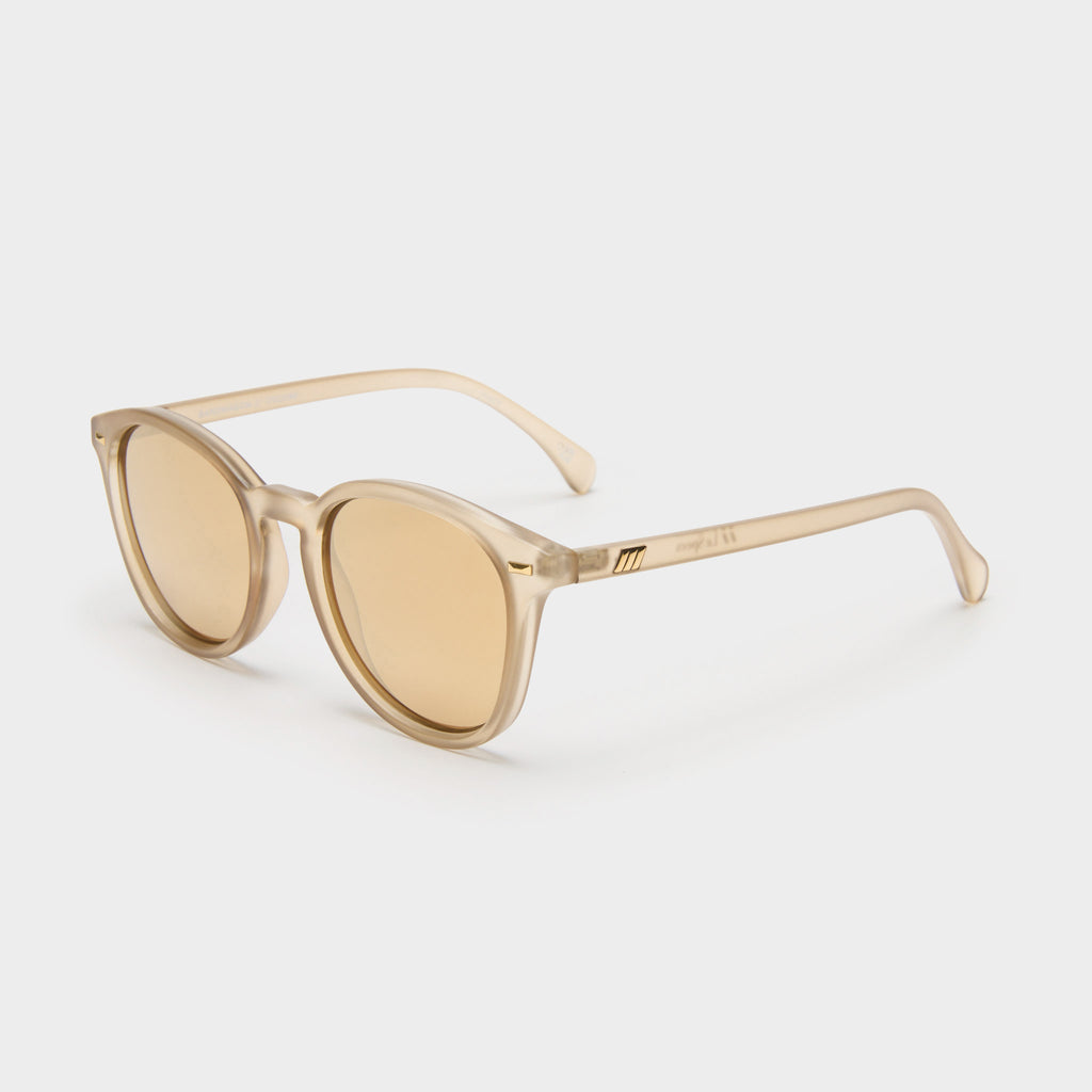 Bandwagon Matte Stone Uni-Sex Round Sunglasses | Le Specs display picture 3