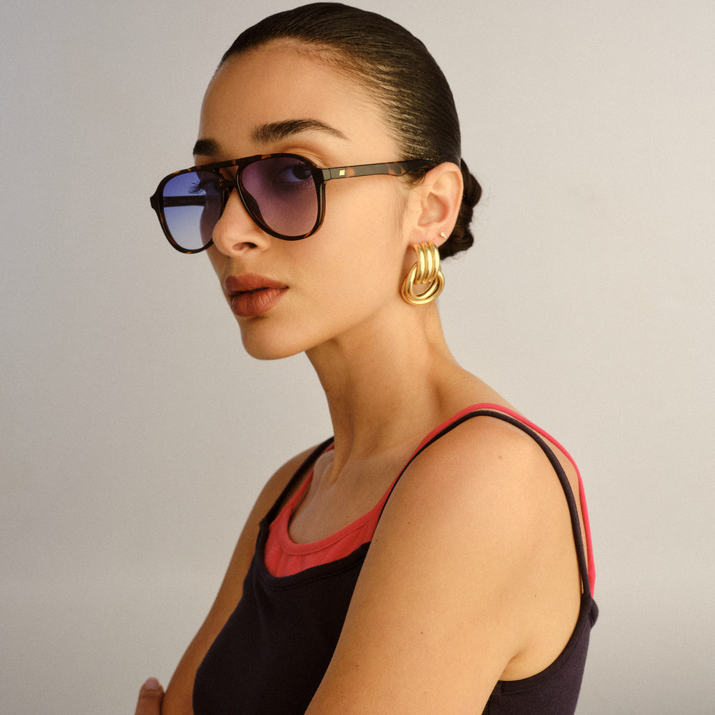 Tragic Magic Tokyo Tort Uni-Sex Aviator Sunglasses | Le Specs