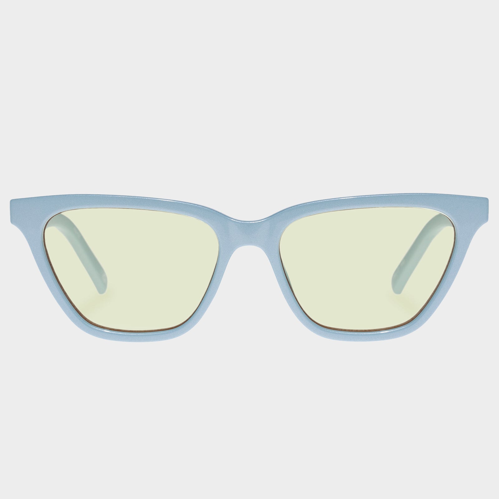 Unfaithful Metallic Powder Blue Uni-Sex Cat-Eye Sunglasses | Le Specs