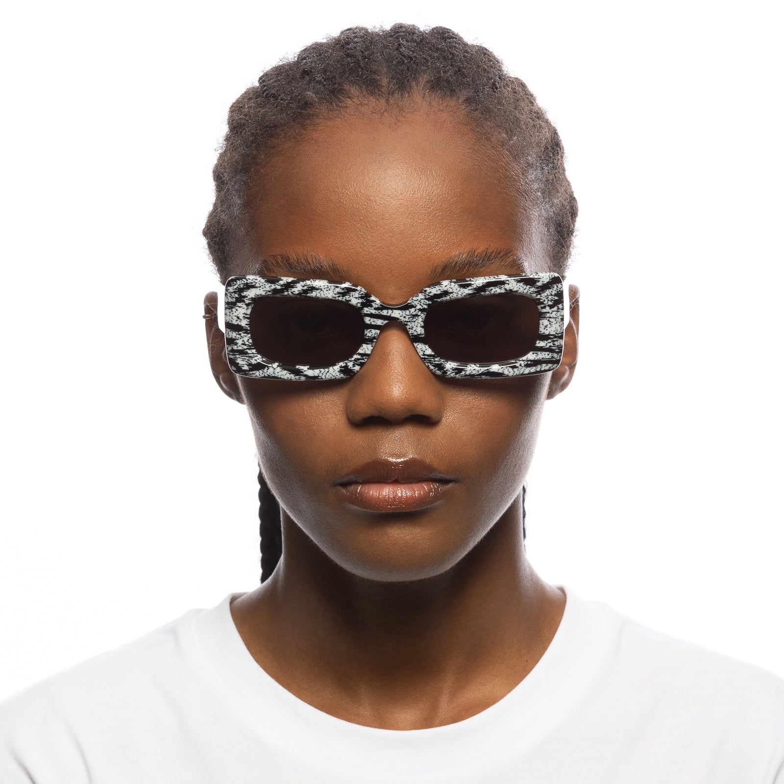 Damnedest Digital Dalmatian Uni-Sex Rectangle Sunglasses | Le Specs