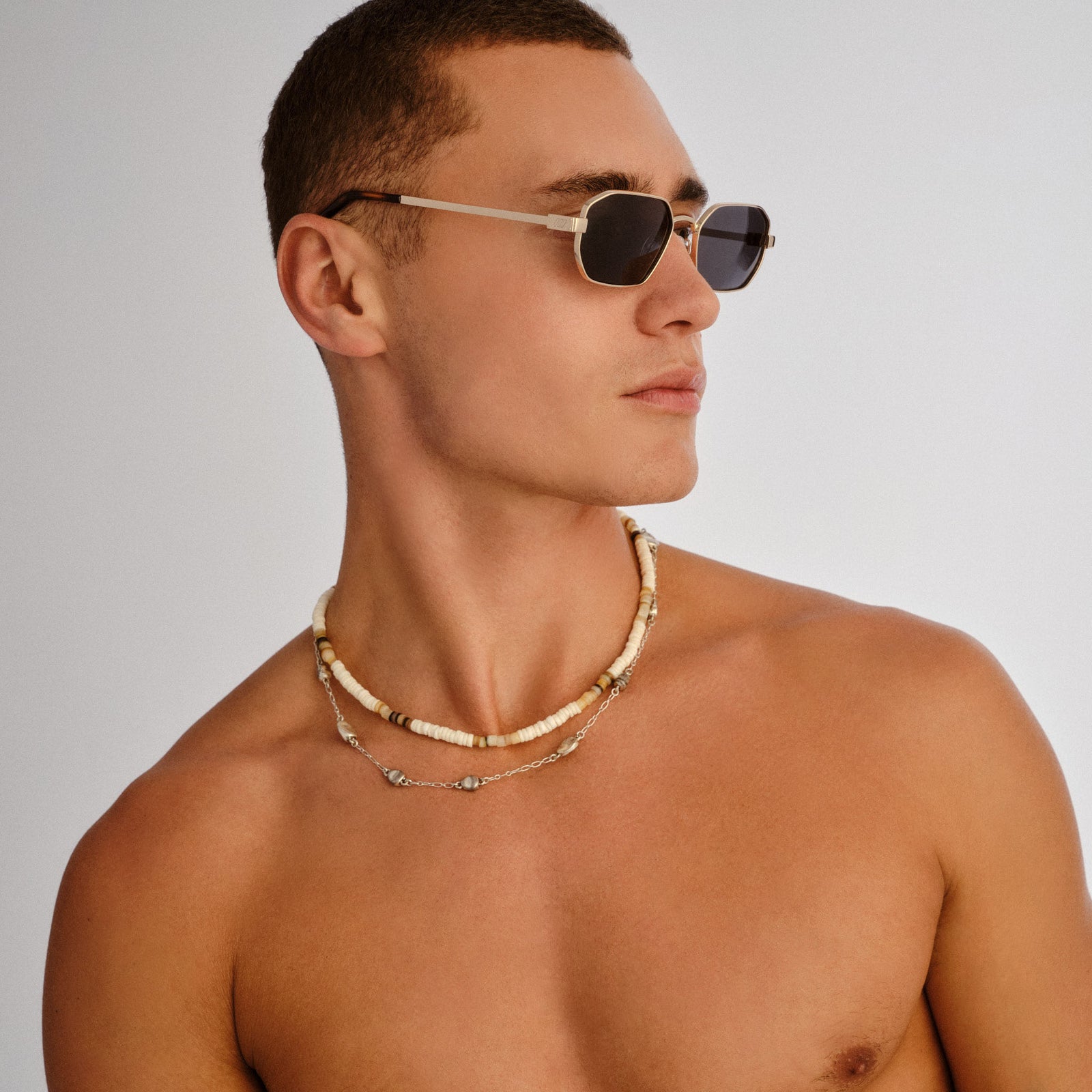 Mythic Gold Uni-Sex Square Sunglasses | Le Specs