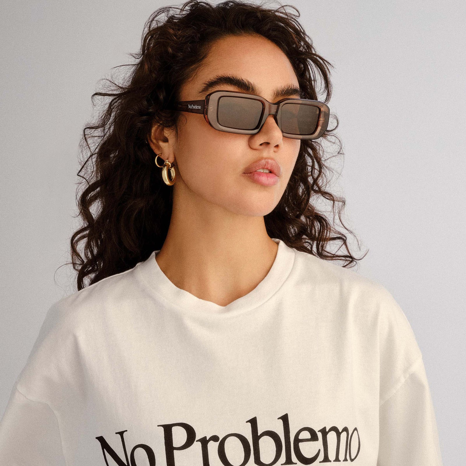 Blackpool Cocoa Uni-Sex Rectangle Sunglasses | Le Specs