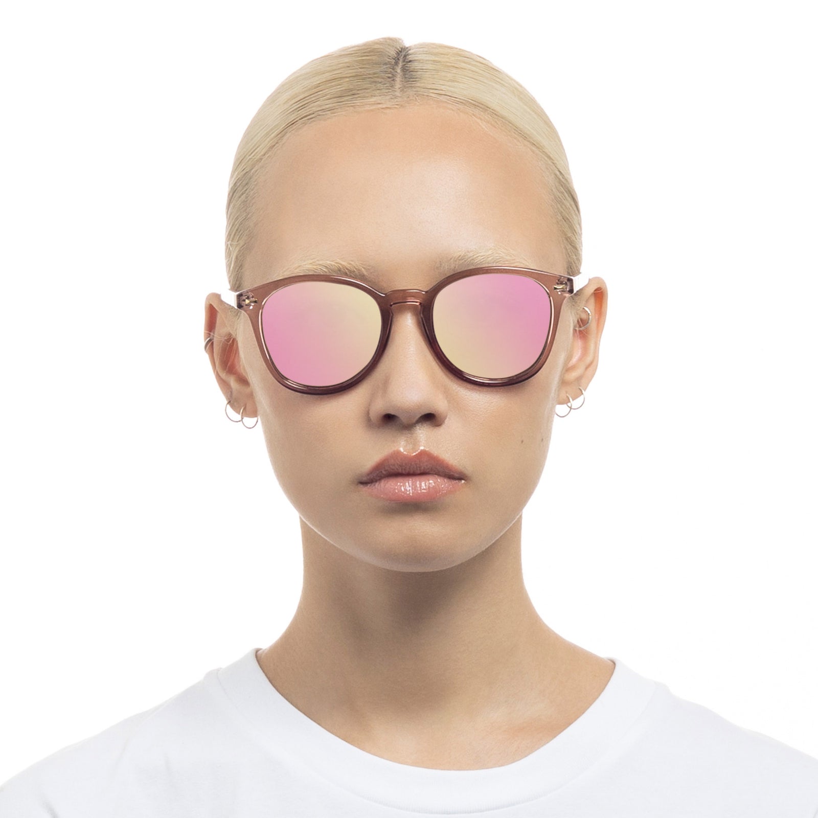 Bandwagon Mink Uni Sex Round Sunglasses Le Specs