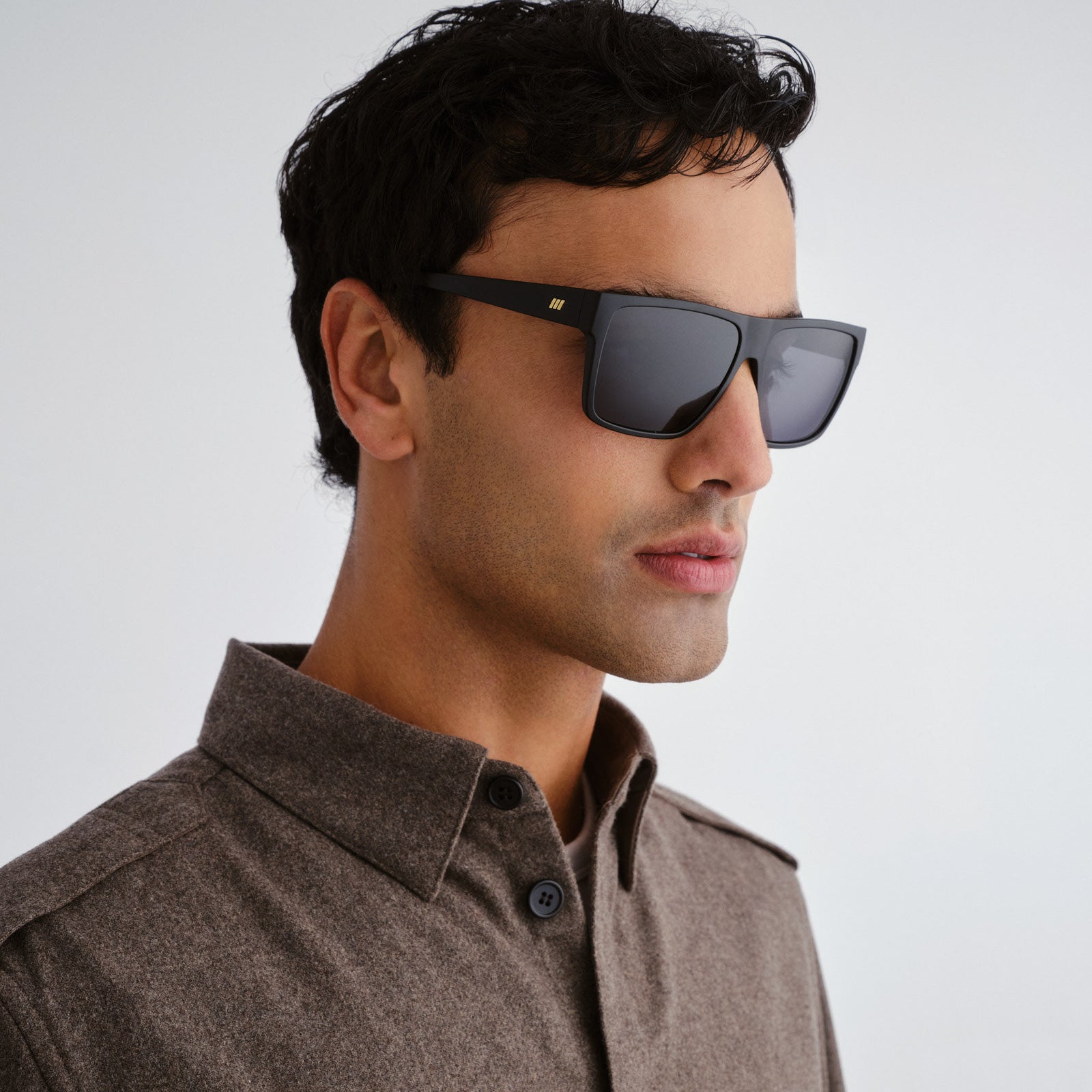 Dark Magic Black Male D-Frame Sunglasses | Le Specs