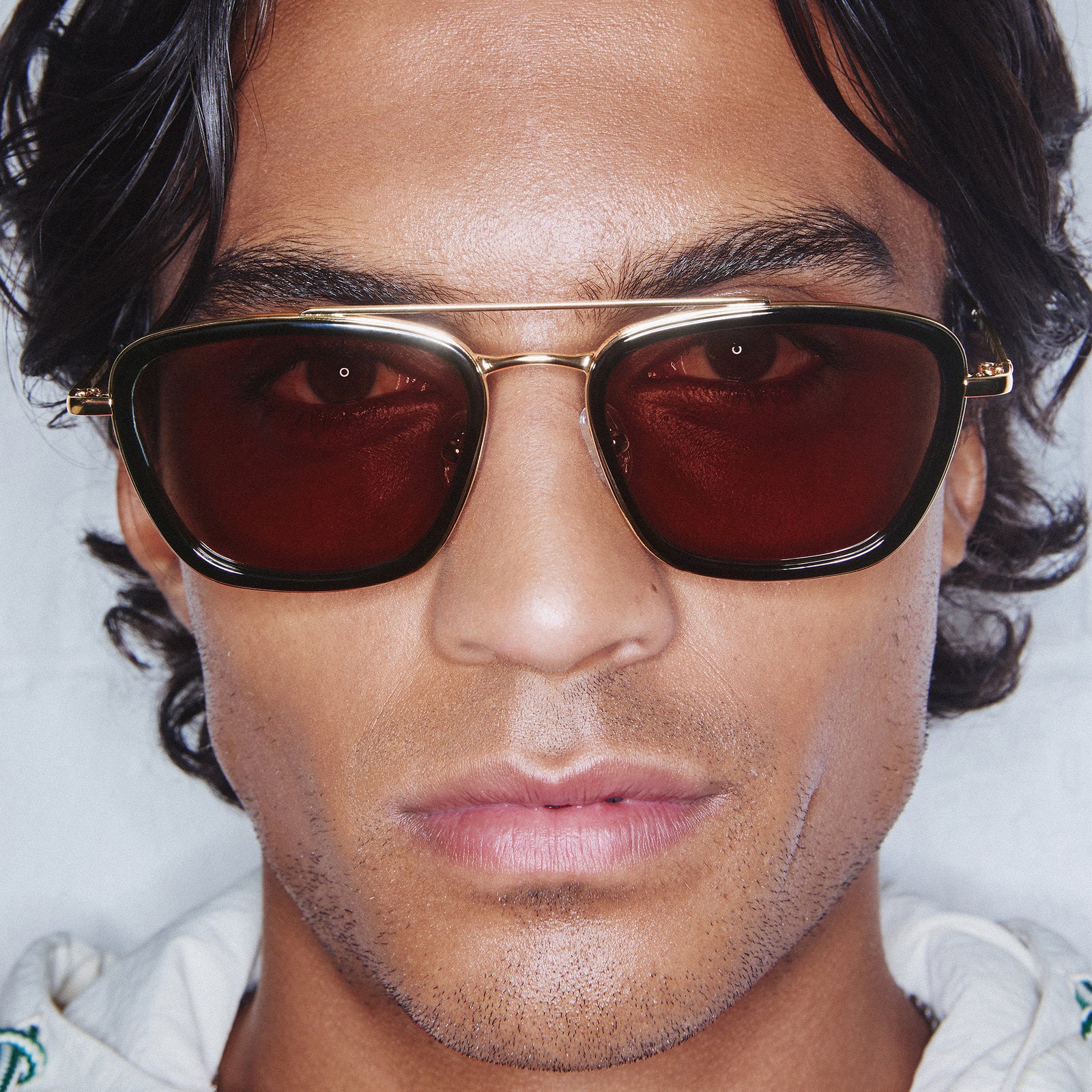 Dimetrici Diametric Gold Black Uni-Sex Aviator Sunglasses | Le Specs