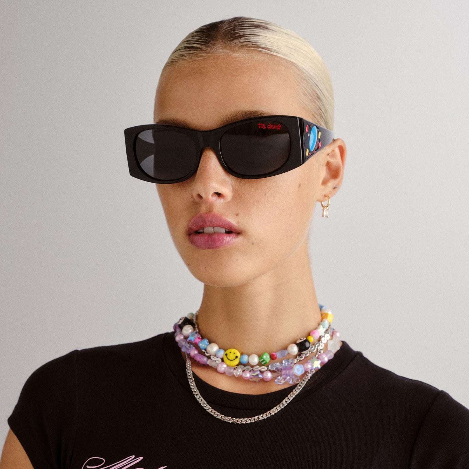 Free Lawyer Black Uni-Sex Rectangle Sunglasses | Le Specs