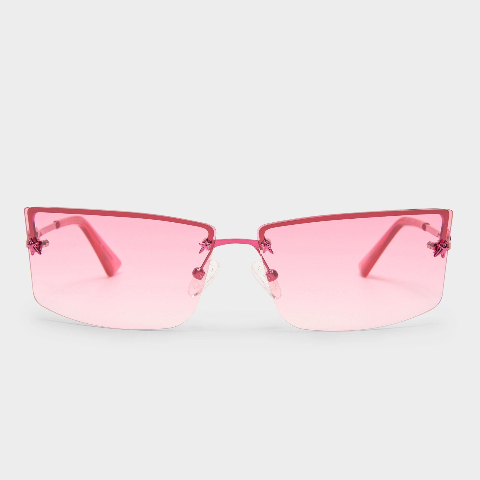 Alien Pink Chrome Uni-Sex Rectangle Sunglasses | Le Specs