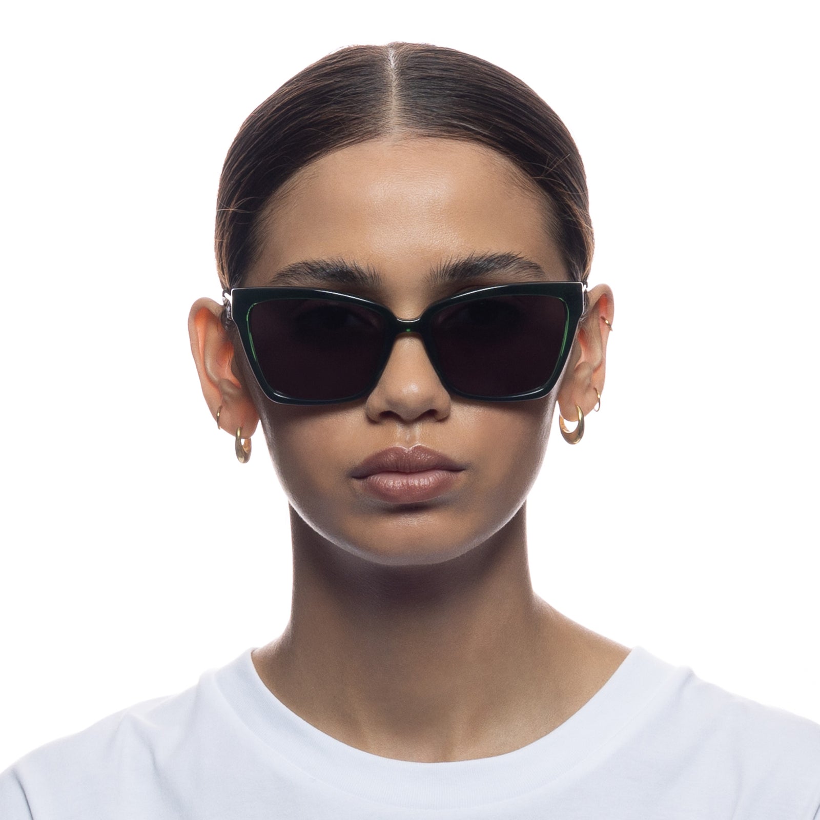 Bio-Trap Pine Green Female D-Frame Sunglasses | Le Specs