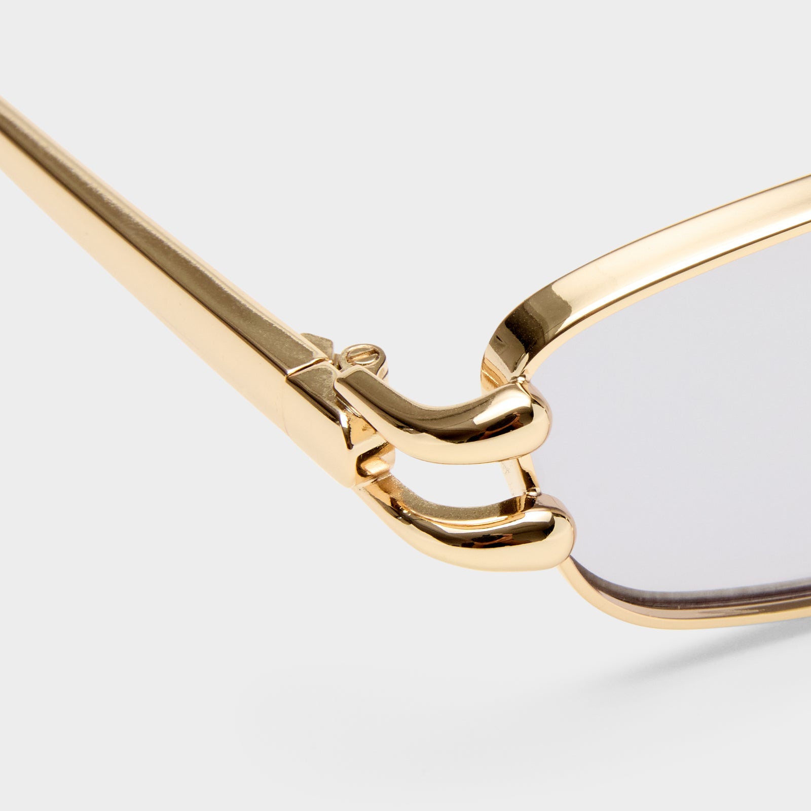 Numero Cinco Bright Gold Female Rectangle Sunglasses | Le Specs