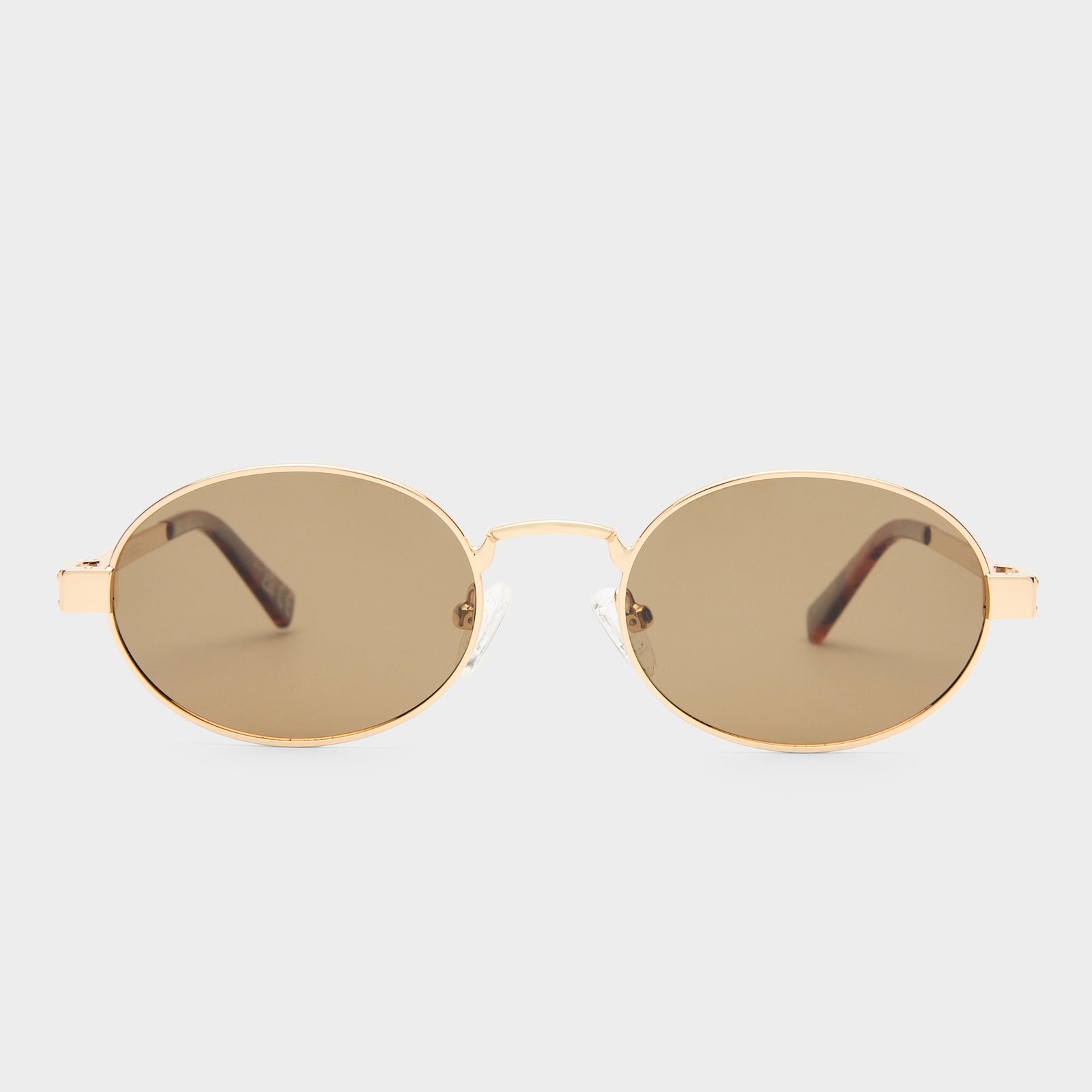 Poseidon Deux Gold Uni-Sex Oval Sunglasses | Le Specs