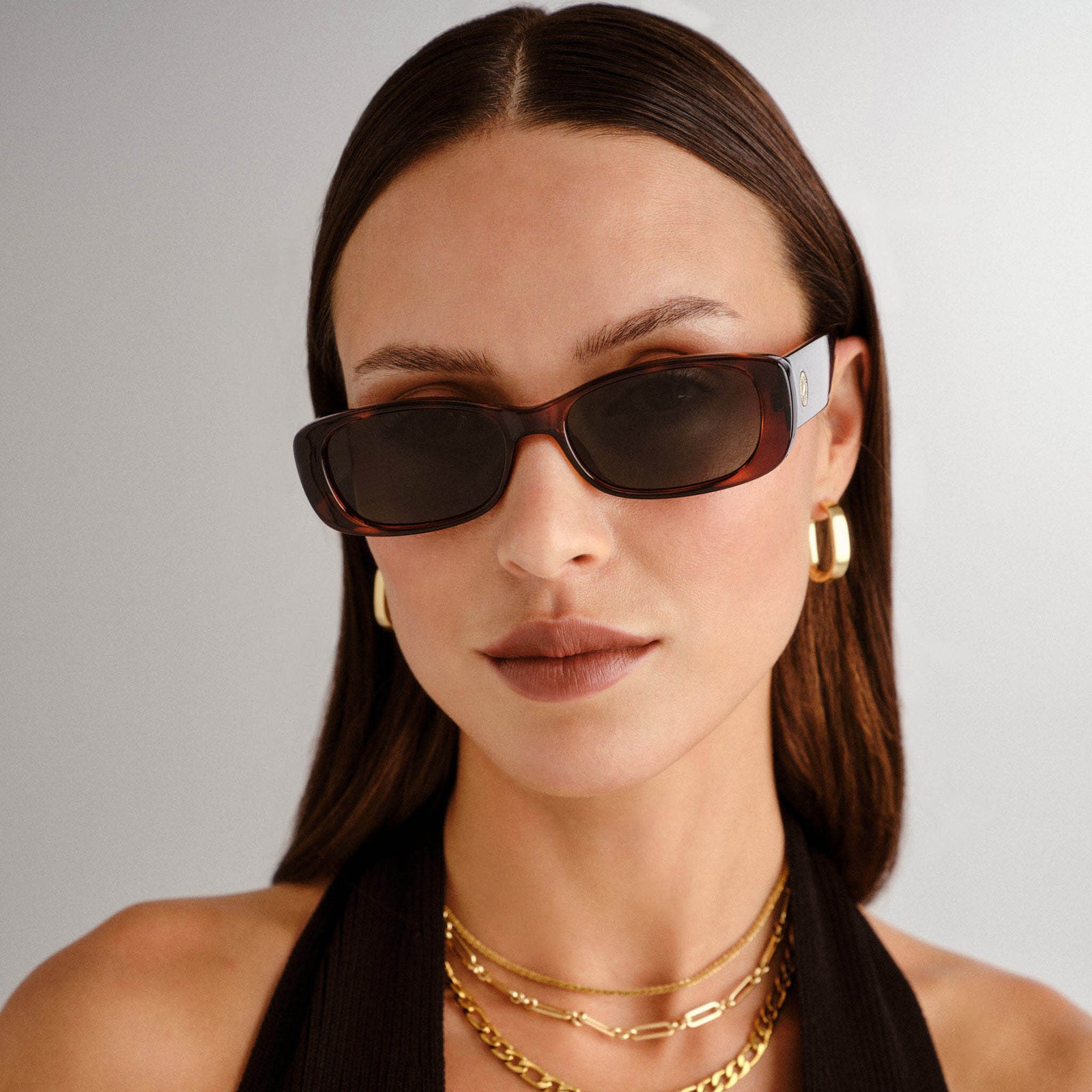 Unreal Toffee Tort Uni-Sex Rectangle Sunglasses | Le Specs