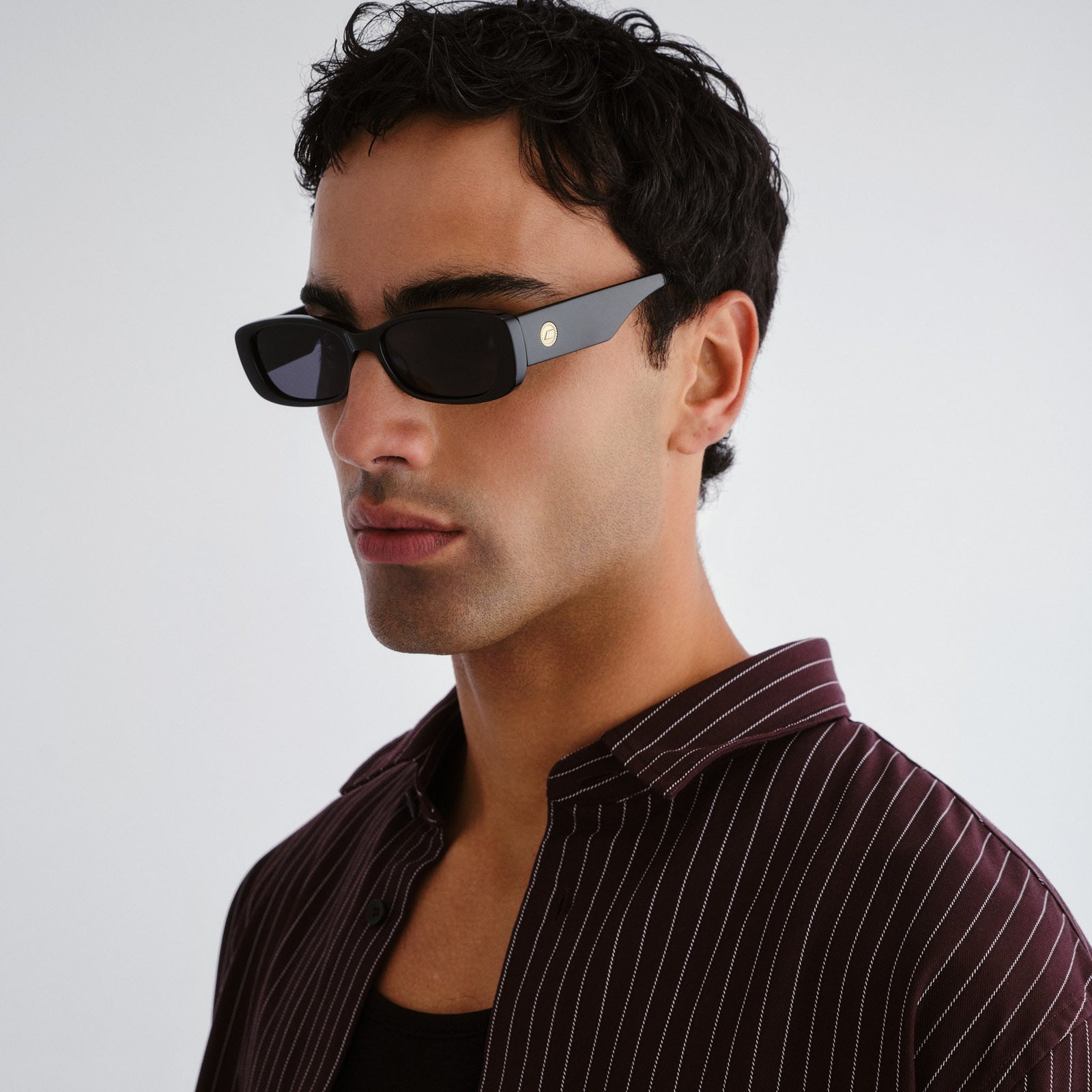 goggles name Unreal! Shiny Black Uni-Sex Rectangle Sunglasses