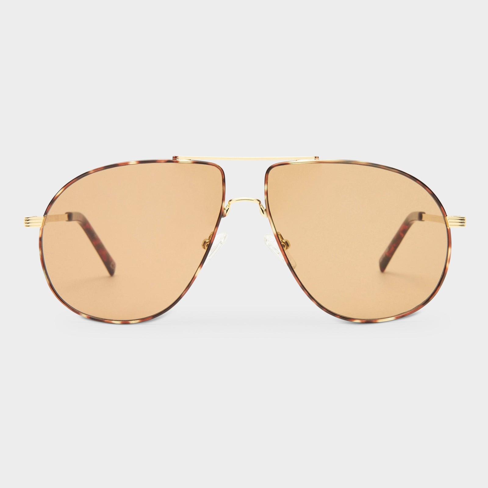 Schmaltzy Bright Gold Tort Uni-Sex Aviator Sunglasses | Le Specs