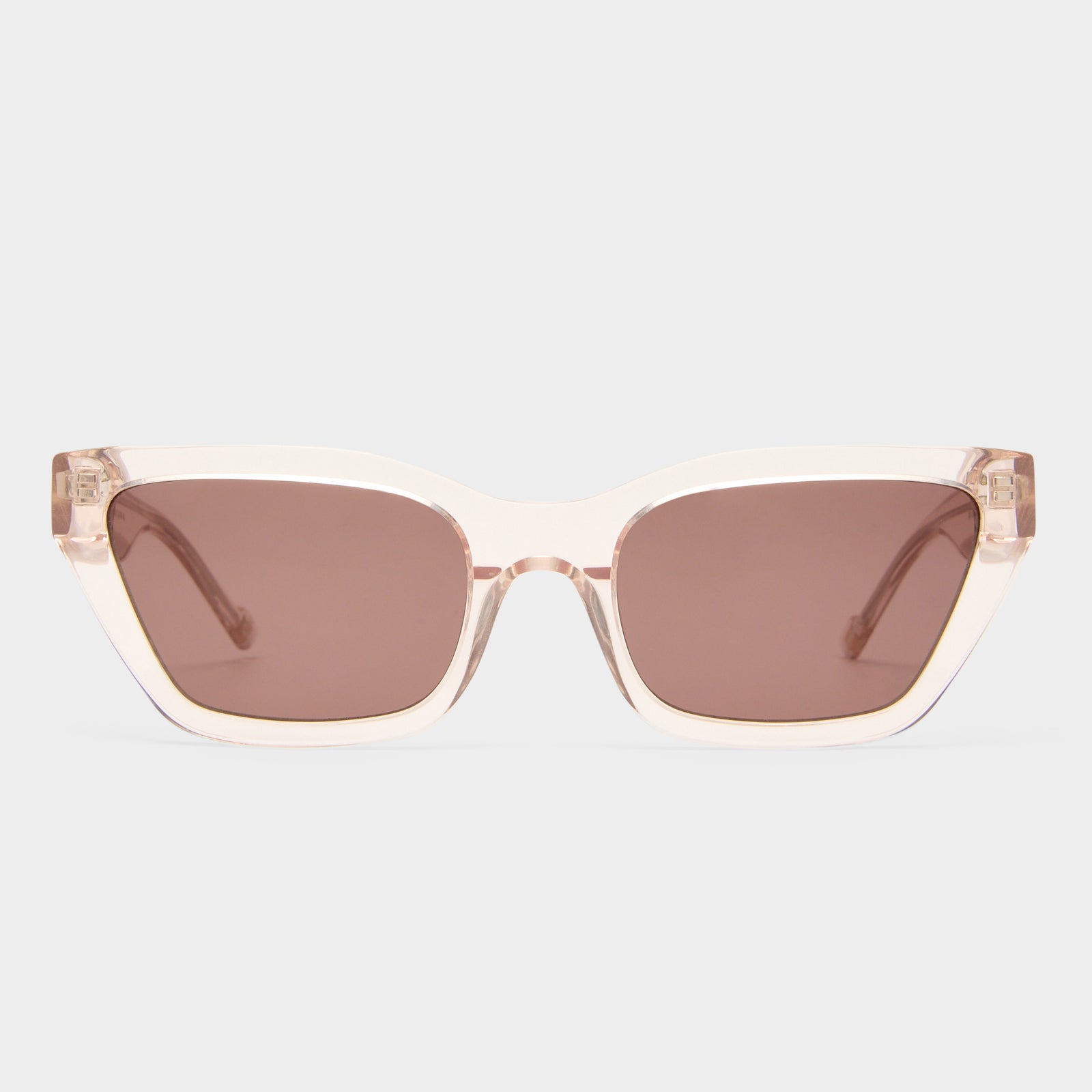 Bio-Tron Champagne Female Cat-Eye Sunglasses | Le Specs