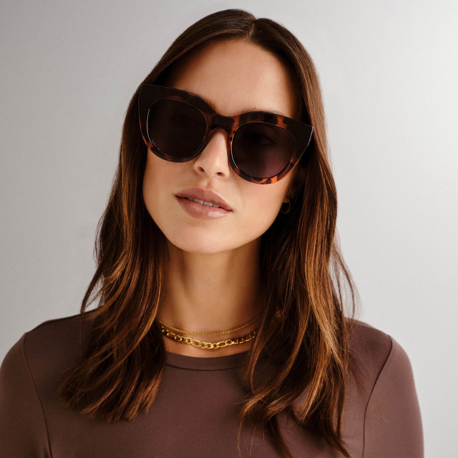 Air Heart Tort Female Cat-Eye Sunglasses | Le Specs