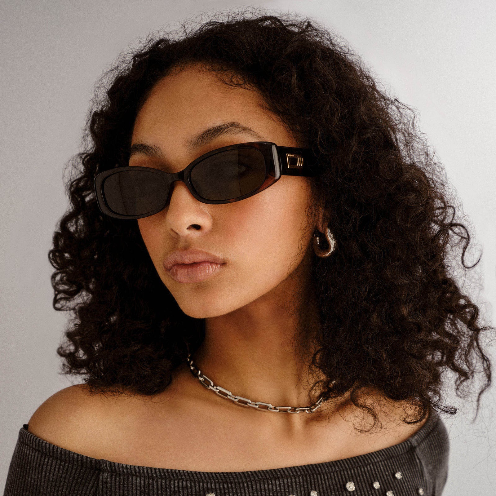 Starlight Tort Uni-Sex Rectangle Sunglasses | Le Specs