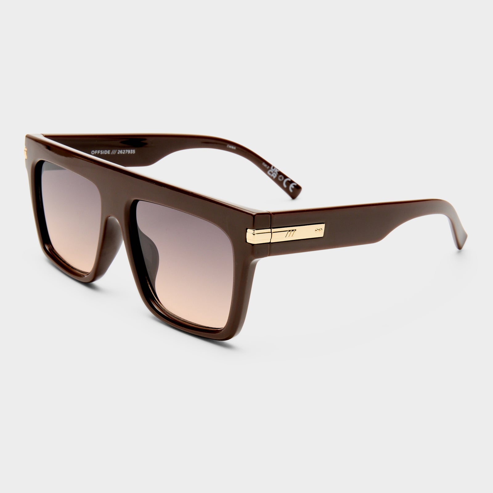 Offside + Dark Cocoa Female Shield Sunglasses | Le Specs