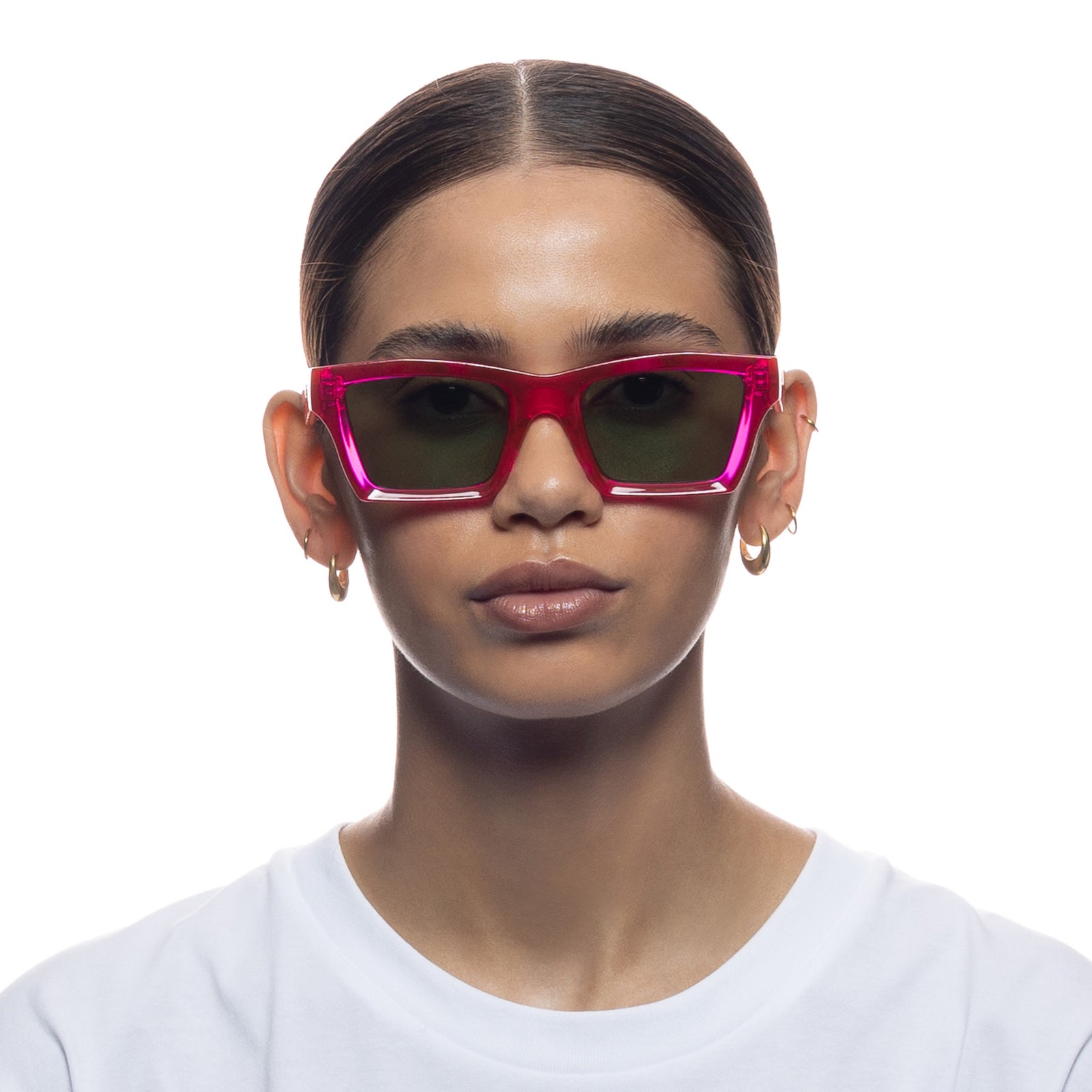 Something Hyper Pink Uni-Sex D-Frame Sunglasses | Le Specs