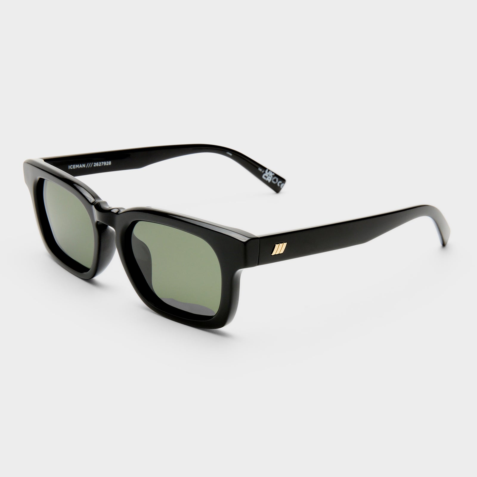 Iceberg + Black Uni-Sex Square Sunglasses | Le Specs