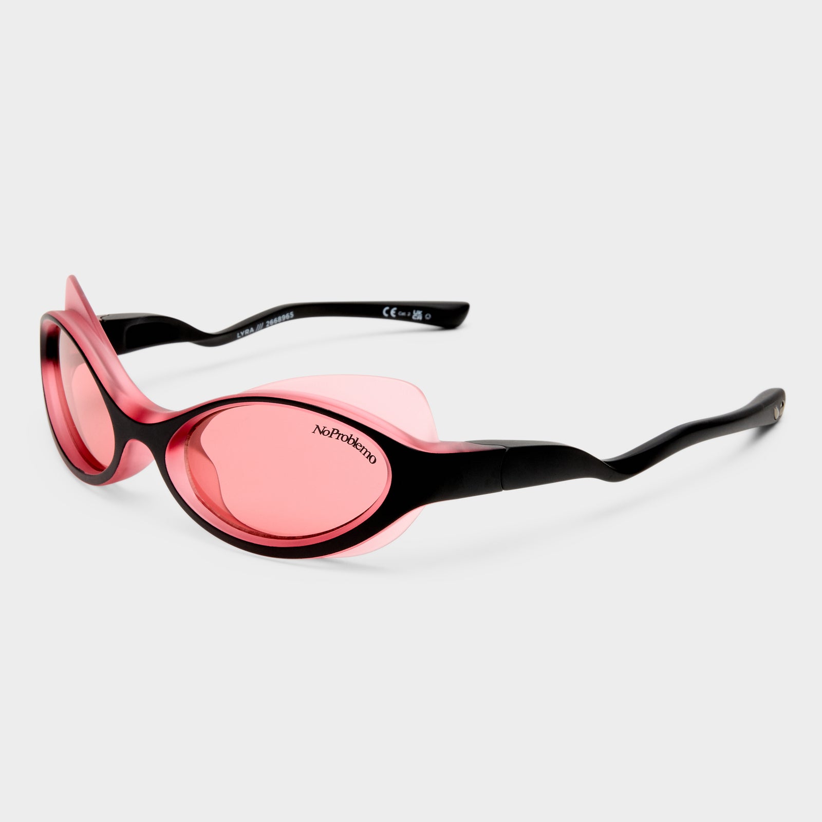 Lyra Black Uni-Sex Oval Sunglasses | Le Specs
