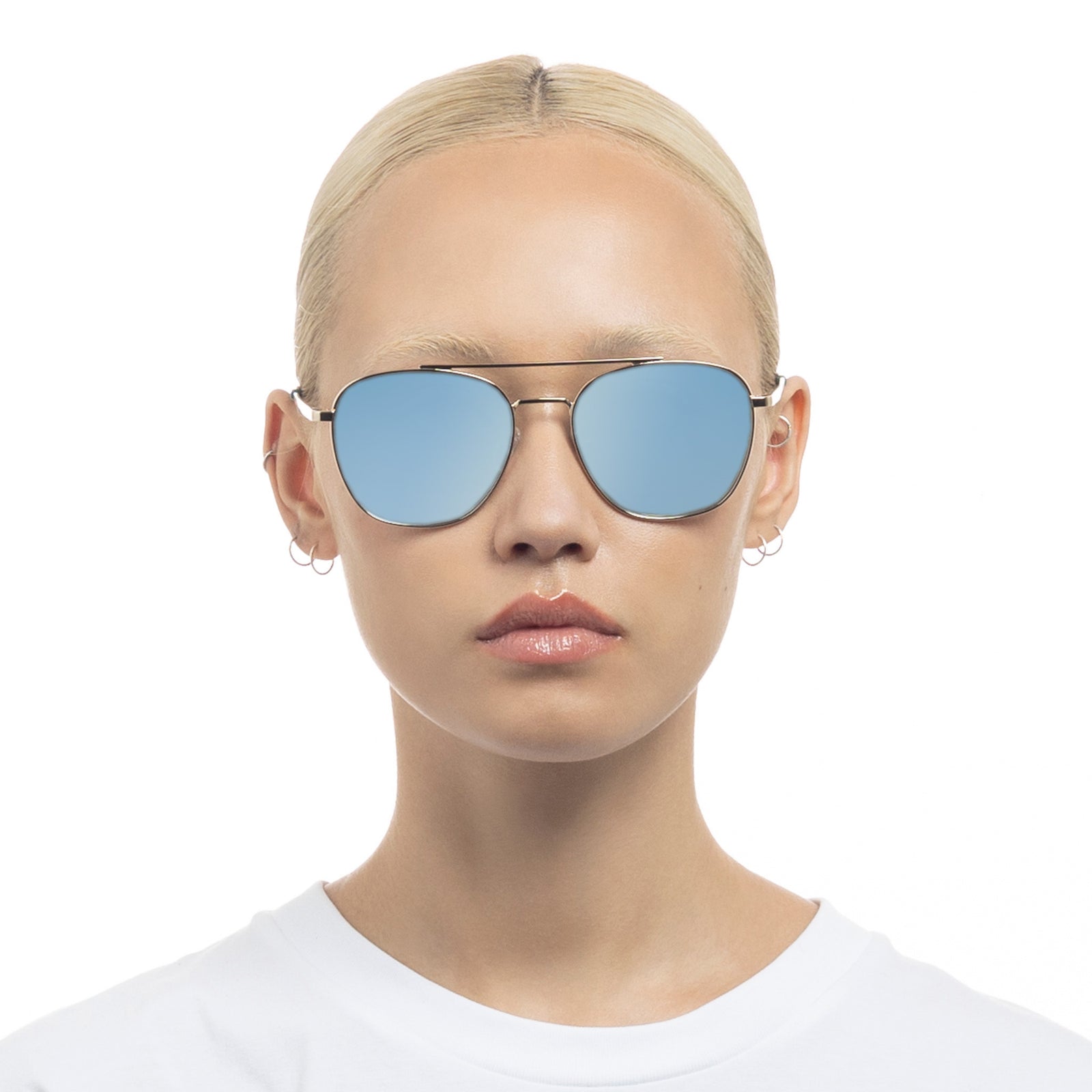 Metaphor Gold Uni-Sex Aviator Sunglasses | Le Specs