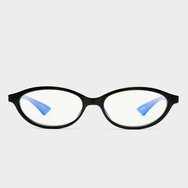 Duskfall Black Female Oval Blue Light | Le Specs Duskfall Black Female Oval Blue Light | Le Specs