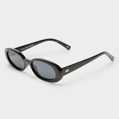 Outta Love Black Uni-Sex Oval Sunglasses | Le Specs