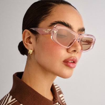 Numero Ocho Pink Salt Female Shield Sunglasses | Le Specs