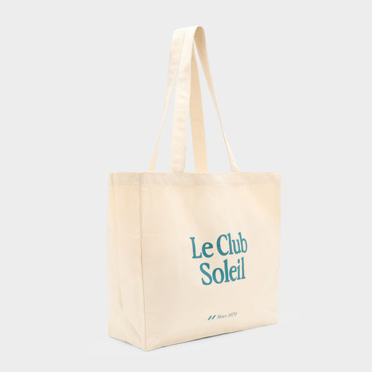 LE SPECS CANVAS TOTE BAG | CREAM TEAL