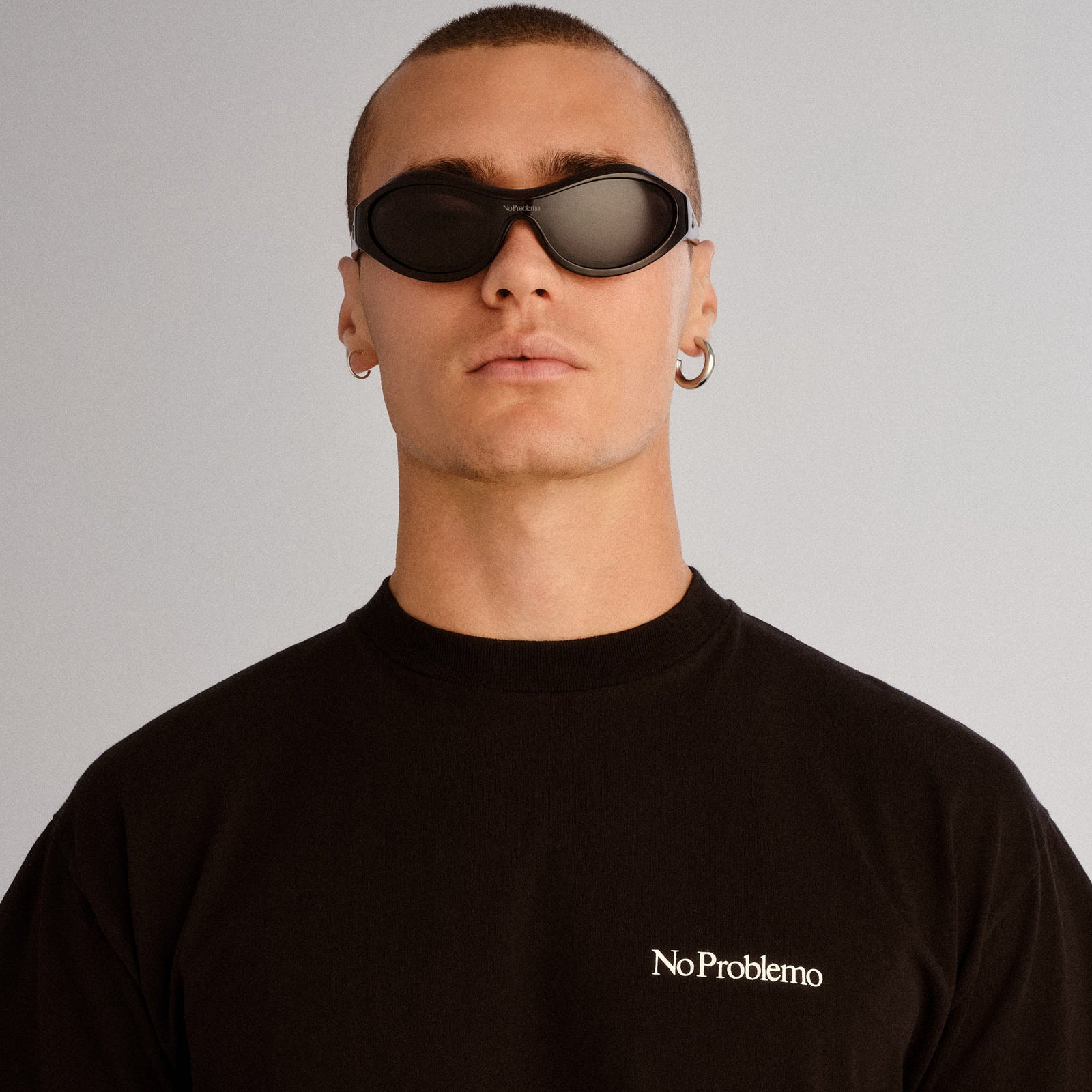 Vortex Charcoal Uni-Sex Shield Sunglasses | Le Specs