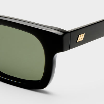 LE SPECS FroFro Alt Fit Polarized Sunglasses Black 56mm Gradient Square Iceberg Wide Fit Black Uni-Sex Square Sunglasses | Le Specs main image 2
