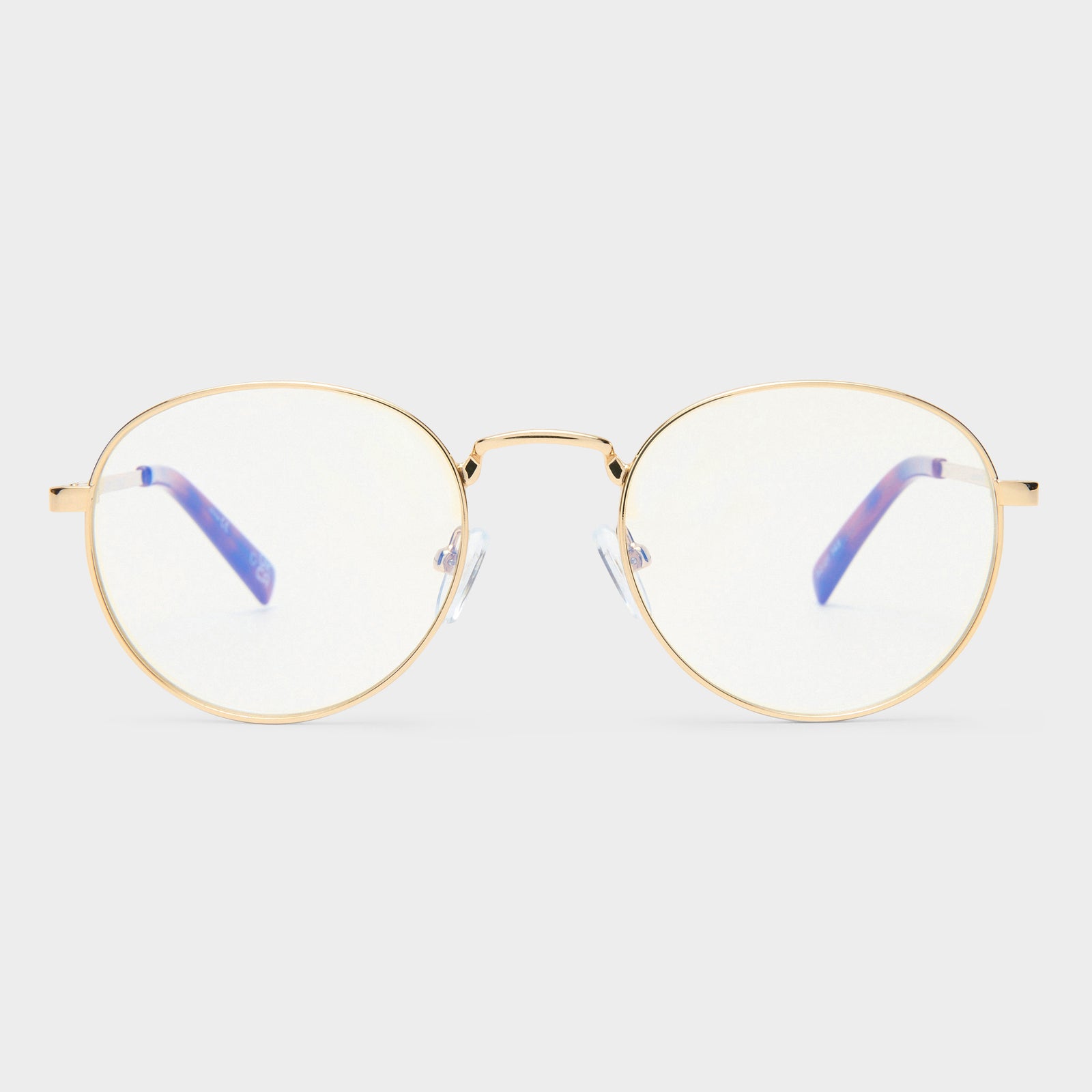Lost Legacy Bright Gold Uni-Sex Round Blue Light | Le Specs