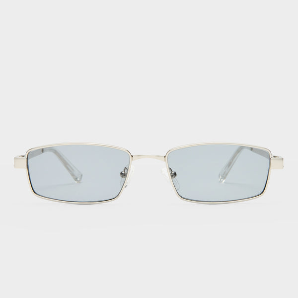 バ*ー様 NEIGHBORHOOD COLOR FRAME SUNGLASSES Bizarro Silver Uni-Sex Rectangle Sunglasses | Le Specs