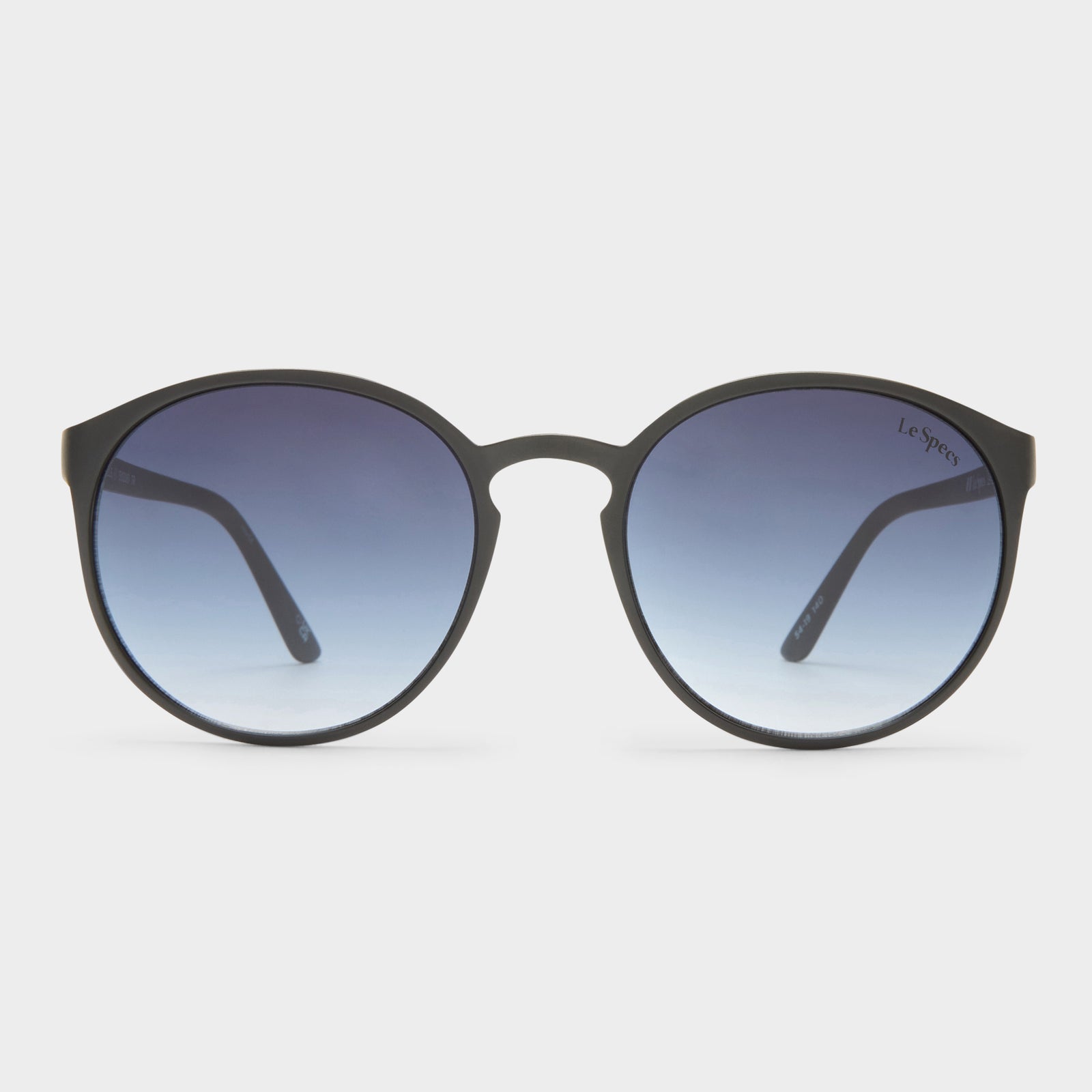 Swizzle Matte Black Uni-Sex Round Sunglasses | Le Specs