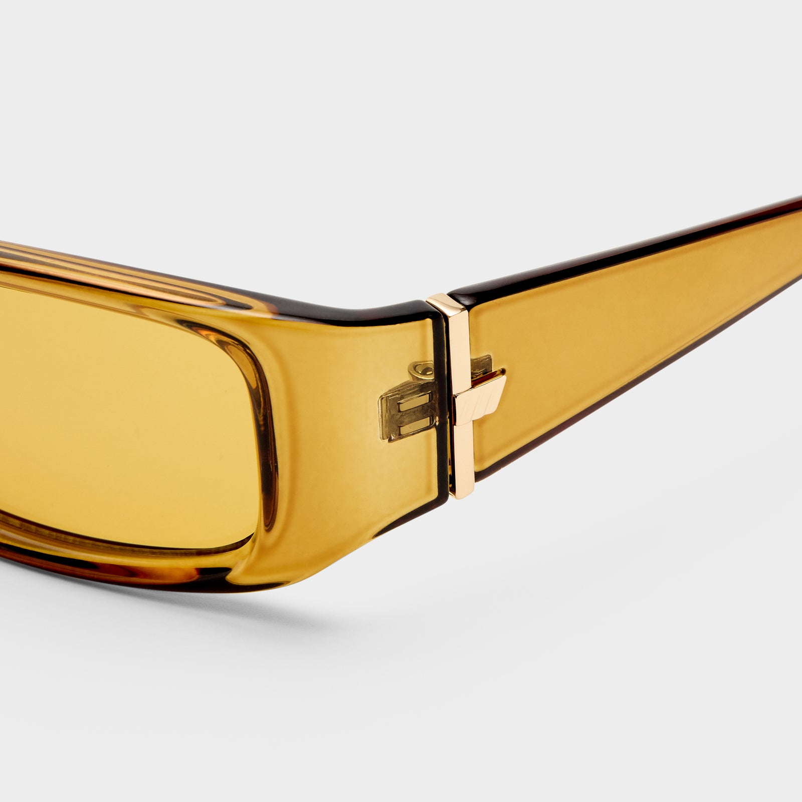 Du Jour Ochre Uni-Sex Rectangle Sunglasses | Le Specs
