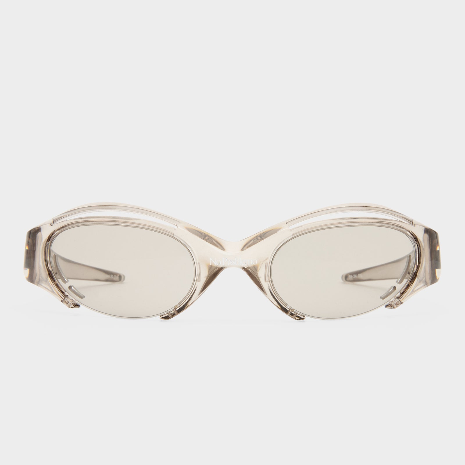 Cyborg Smoke Uni-Sex Oval Sunglasses | Le Specs